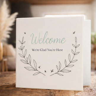 Airbnb Guest Book Welcome We’re Glad You’re Here 3 Ring Binder
