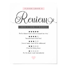 Airbnb Host Essentials - Leave a Review Sign