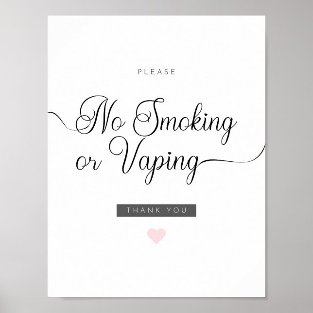 Airbnb No Smoking or Vaping Poster (Front)