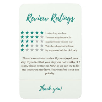 Airbnb Ratings 5 Star Fridge Magnetic Guest Magnet