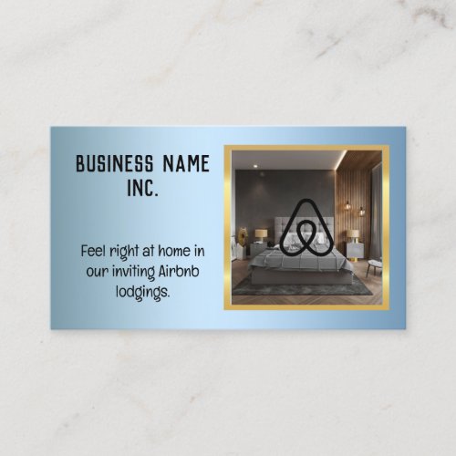 Airbnb Rental Custom Photo QR Business Card