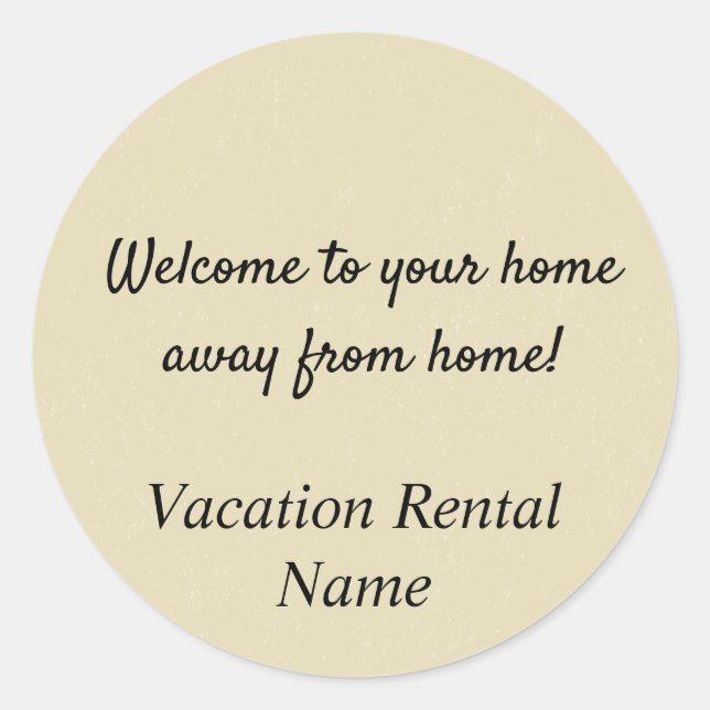 Airbnb Sticker/Vacation Rental Welcome Sticker (Front)