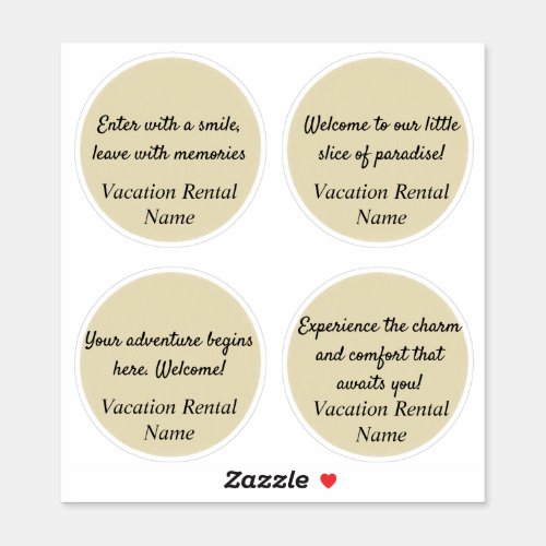 Airbnb StickerVacation Rental Welcome Stickers