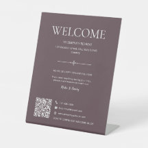 Airbnb Vacation Rental Home Welcome QR Purple Gray