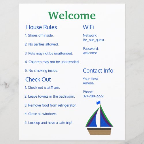 Airbnb Vrbo Welcome Sign Template Guide