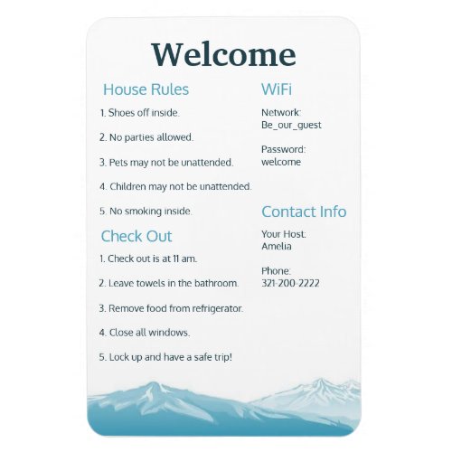 Airbnb Vrbo Welcome Sign Template Home Magnet