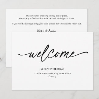 Airbnb Welcome Vacation Short Term Rental Postcard