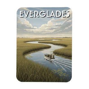 Airboat Alligator Everglades National Park Florida Magnet