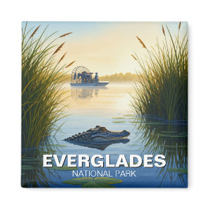 Airboat Alligator Everglades National Park Florida Magnet