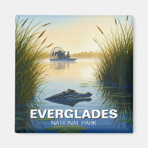 Airboat Alligator Everglades National Park Florida Magnet
