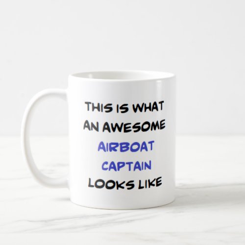 airboat captain awesome coffee mug