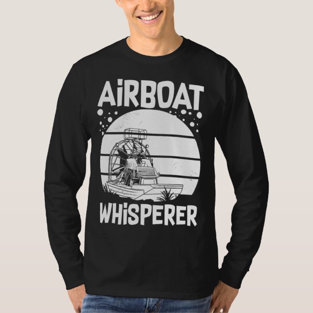 Airboat Fanboat Rc Hydroplane Racing Swamp Boat Ri T-Shirt (Front)