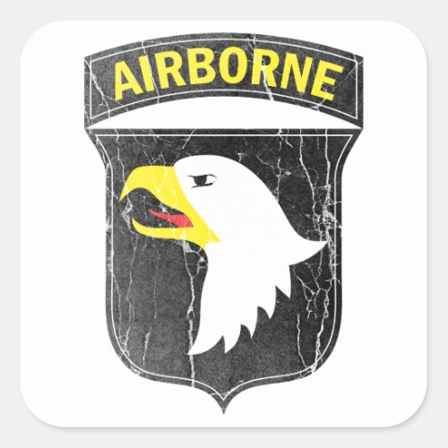 Airborne army 101 Screaming Eagle Square Sticker
