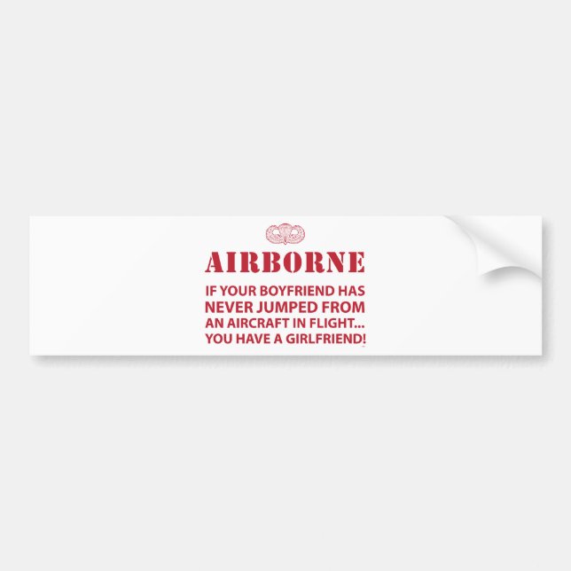 AIRBORNE BUMPER STICKER (Front)