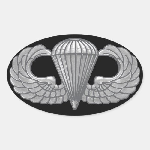 Airborne Crest Oval Sticker