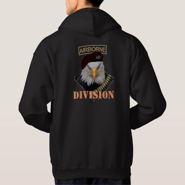 Airborne division Army military eagle cover Hoodie (Back)