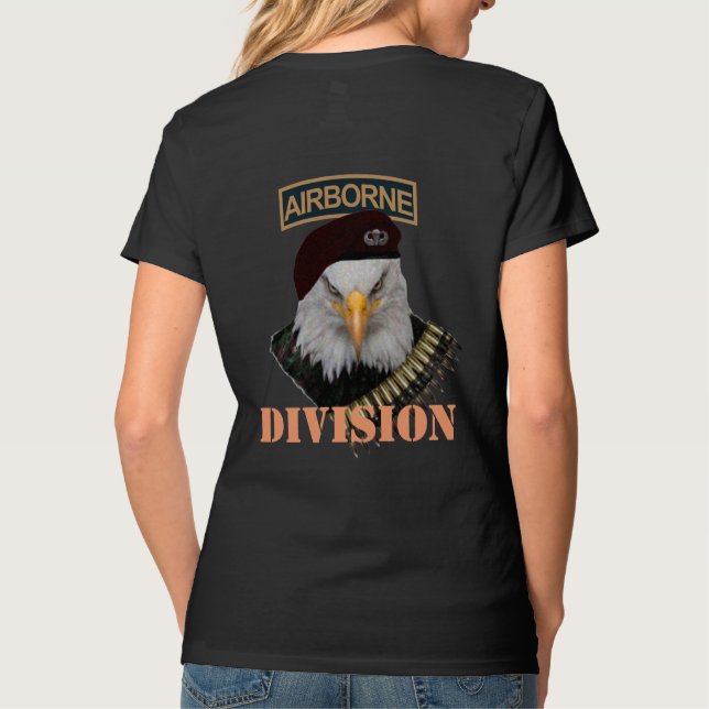 Airborne division Army military eagle cover T-Shirt (Back)