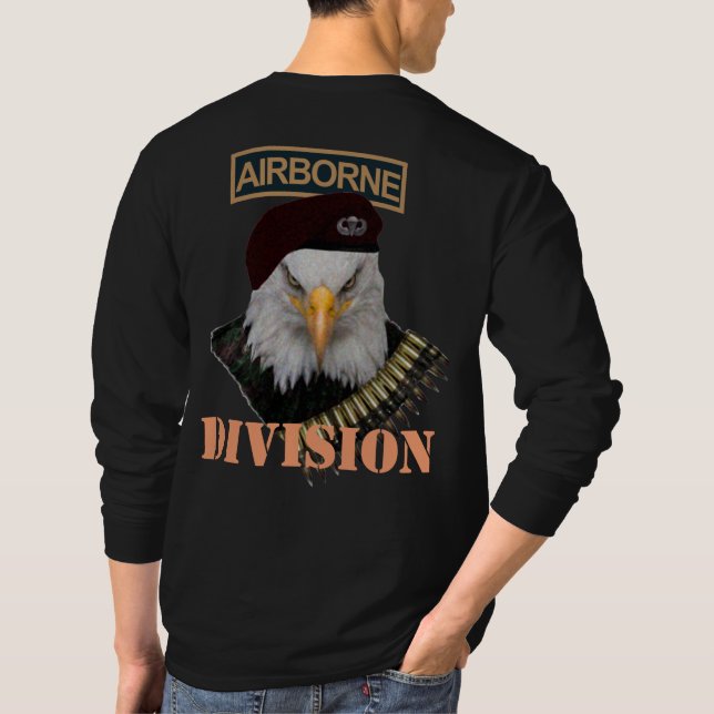 Airborne division Army military eagle cover T-Shirt (Back)