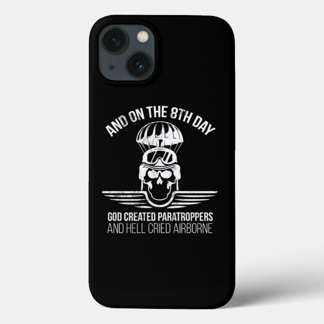 Airborne God Creates Paratrooper Air Force Case-Mate iPhone Case (Back)