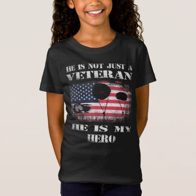 Airborne Infantry Paratrooper American Flag He Is  T-Shirt (Front)