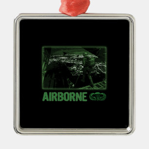 Airborne Jump at Night Metal Ornament