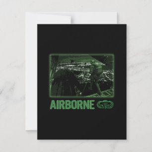 Airborne Jump at Night Thank You Card