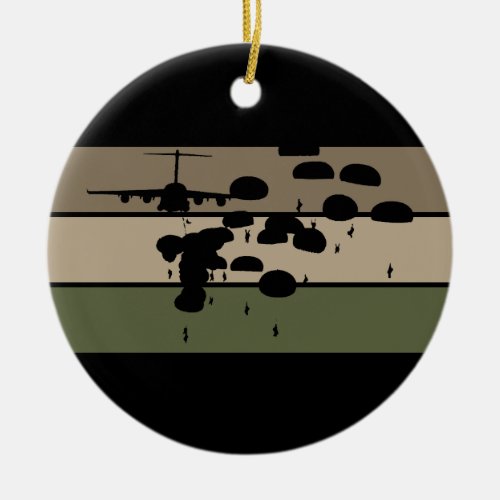 Airborne Jump Ceramic Ornament