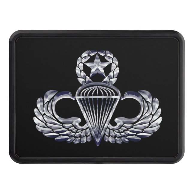 Airborne Jump Master Wings Hitch Cover (Front)