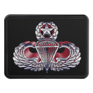Airborne Jumpmaster Wings Hitch Cover