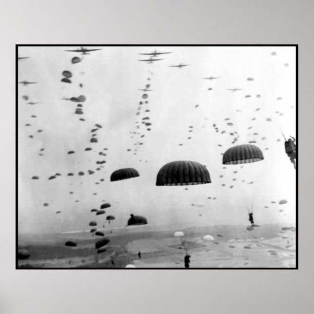 Airborne Mission During WW2 Painting Poster (Front)