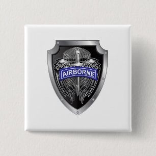 Airborne Paratrooper Button