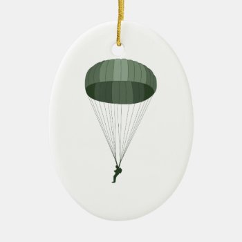 Airborne Paratrooper Ceramic Ornament by HopscotchDesigns at Zazzle
