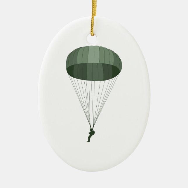 Airborne Paratrooper Ceramic Ornament (Front)