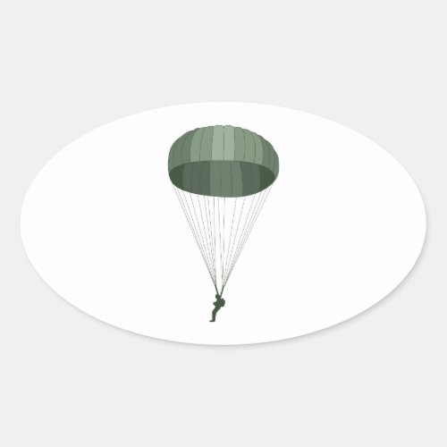 Airborne Paratrooper Oval Sticker