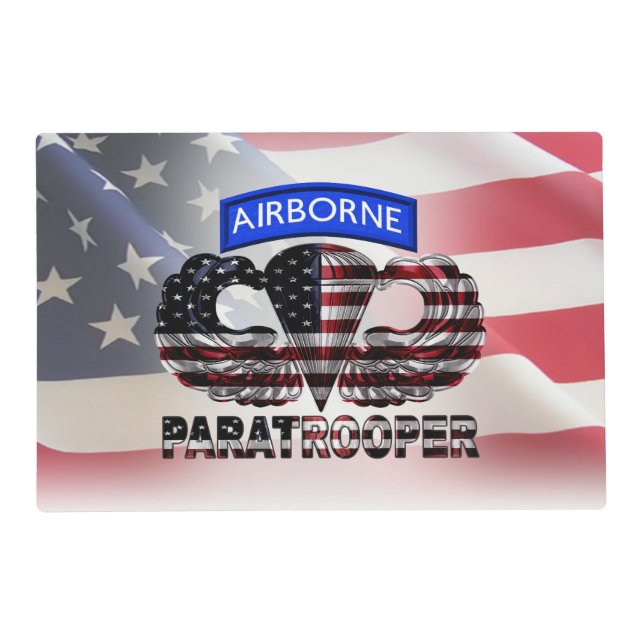  Airborne Paratrooper  Placemat (Front)