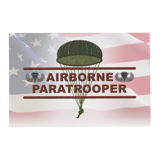  Airborne Paratrooper  Placemat (Front)