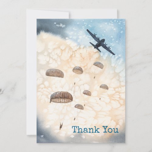 Airborne Paratroopers Thank You Card