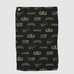 Airborne Pattern (Green) Golf Towel