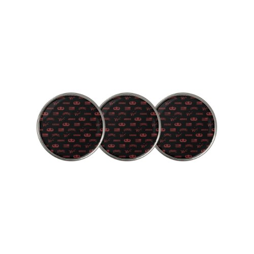 Airborne Pattern Red Golf Ball Marker