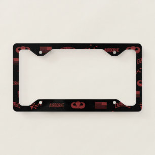Airborne Pattern (Red) License Plate Frame