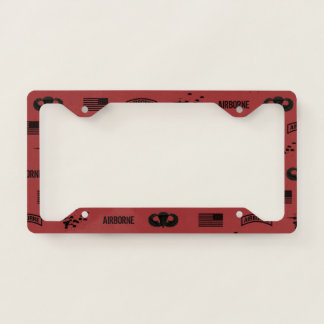Airborne Pattern (Red) License Plate Frame