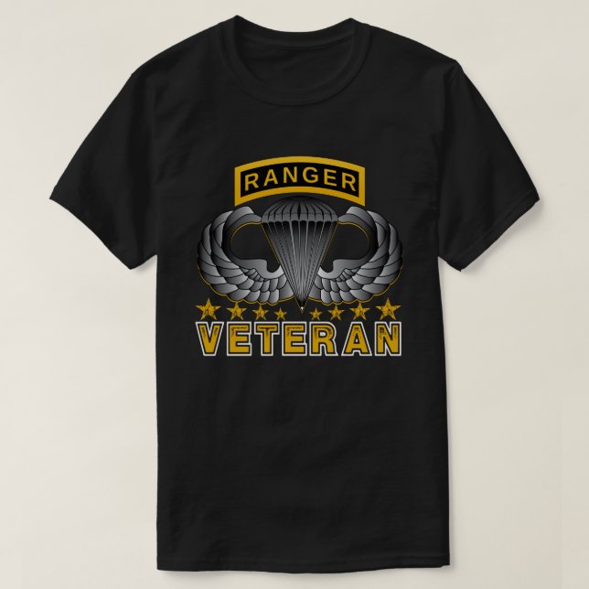 Airborne Ranger Army Veteran Funny T-Shirt (Design Front)