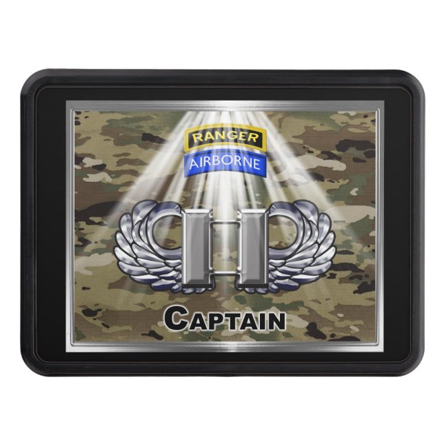 Airborne Ranger Captain Company Commander Hitch Cover (Front)