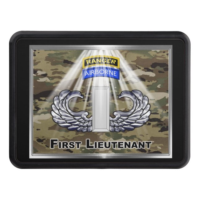 Airborne Ranger First Lieutenant Hitch Cover (Front)