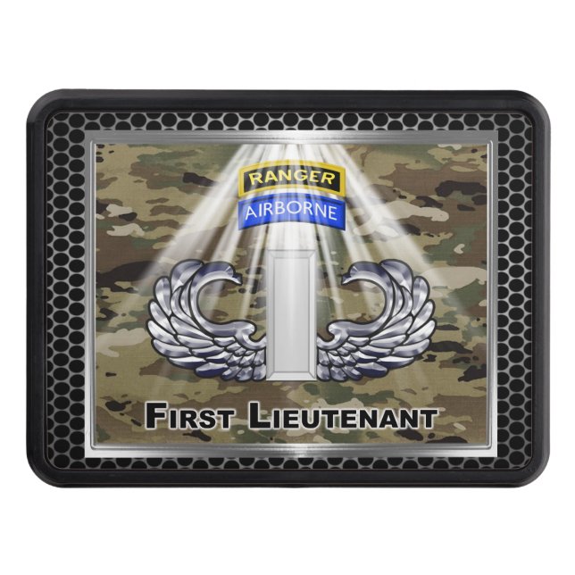 Airborne Ranger First Lieutenant Hitch Cover (Front)