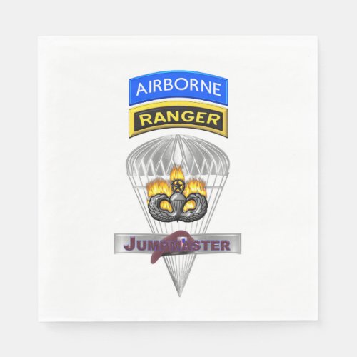 Airborne Ranger Jumpmaster Commemorative Napkins