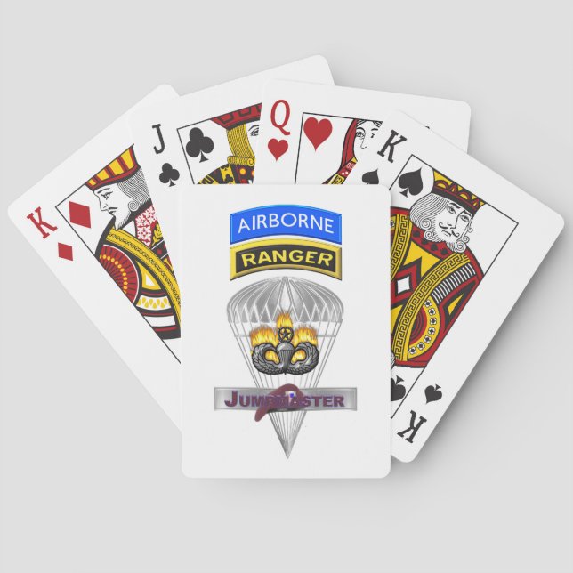 Airborne Ranger Jumpmaster Commemorative Poker Cards (Back)