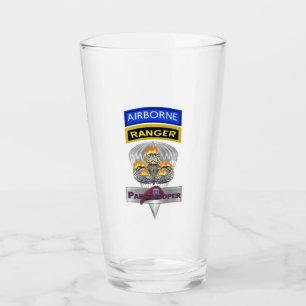 Airborne Ranger Jumpmaster Jump Wings Glass