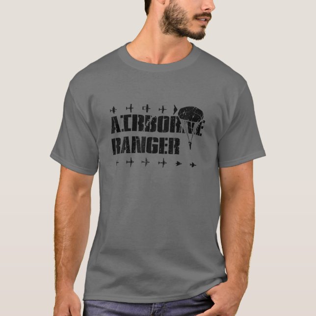 Airborne Ranger Paratrooper Army T-Shirt (Front)