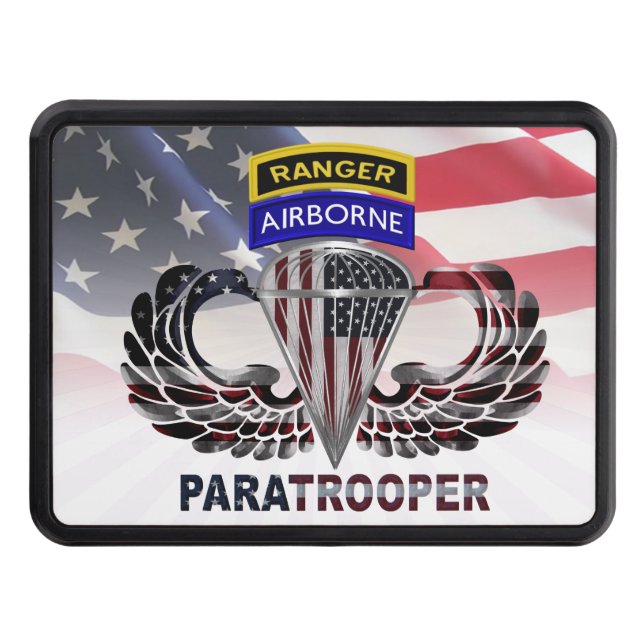 Airborne Ranger Paratrooper Hitch Cover (Front)